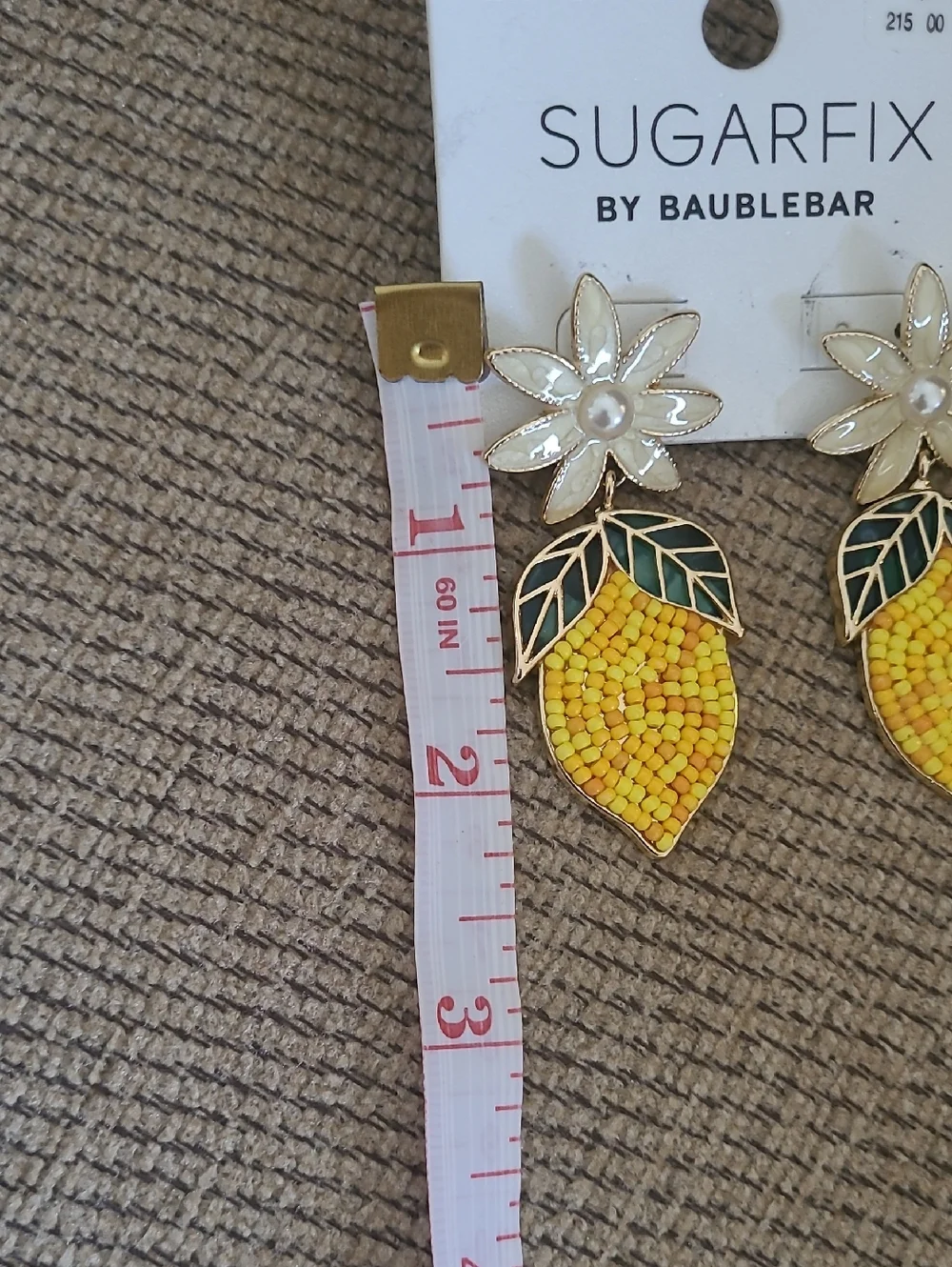 SUGARFIX BY BAUBLEBAR BEADED LEMON DANGLE EARRINGS